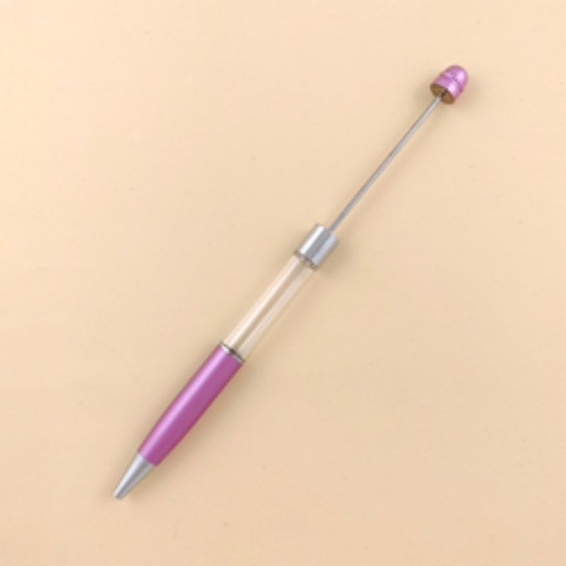 Beadable Pen Metal Colorful DIY for Beaded Pen Empty Tube Pen-2PCS