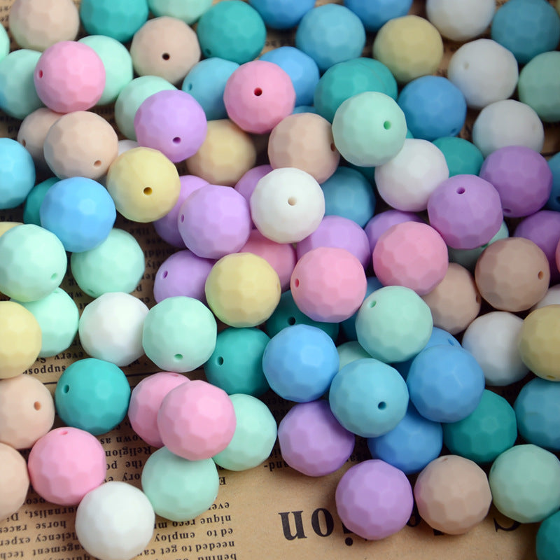 Creative Rhombus Multicolor Silicone Beads-30PCS