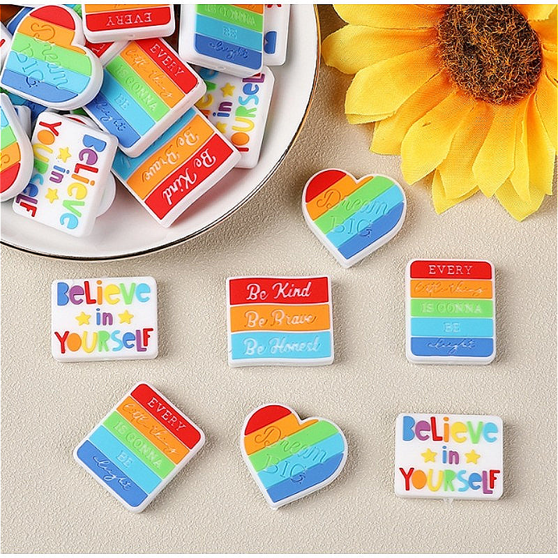 Color Design Letters Simple and Exquisite Beads-10PCS
