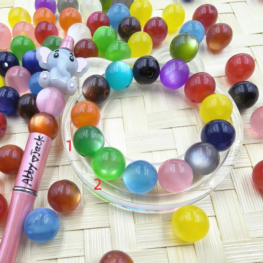 16MM Cat Eye Acrylic Beads