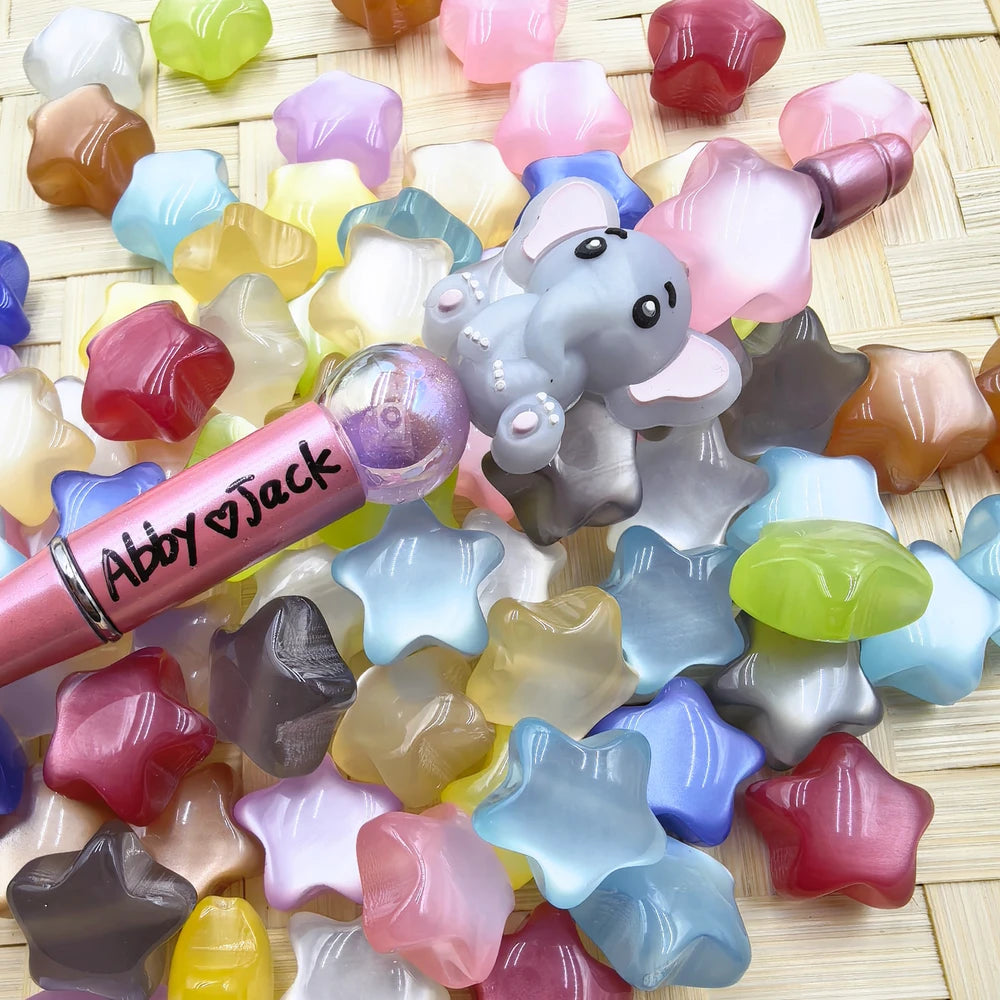 16MM Cat Eye Star Acrylic Beads