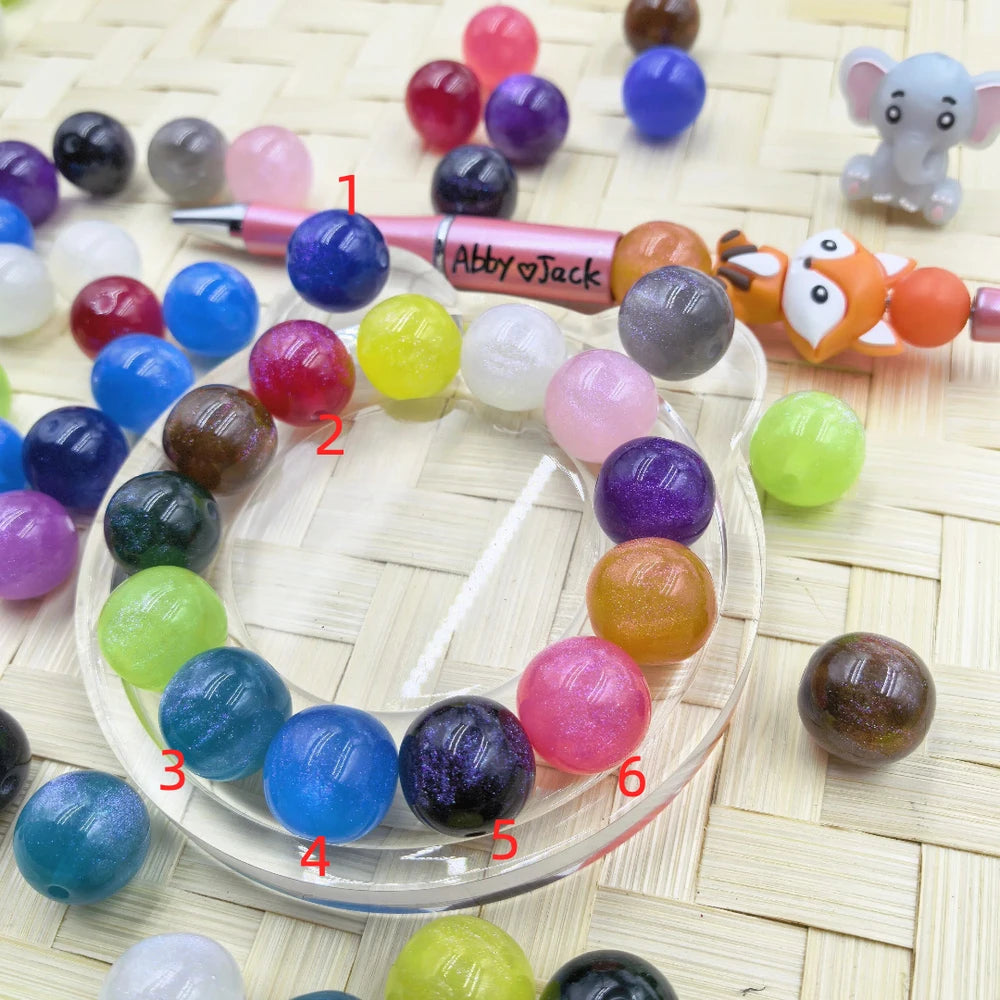 16MM Galaxy Acrylic Beads