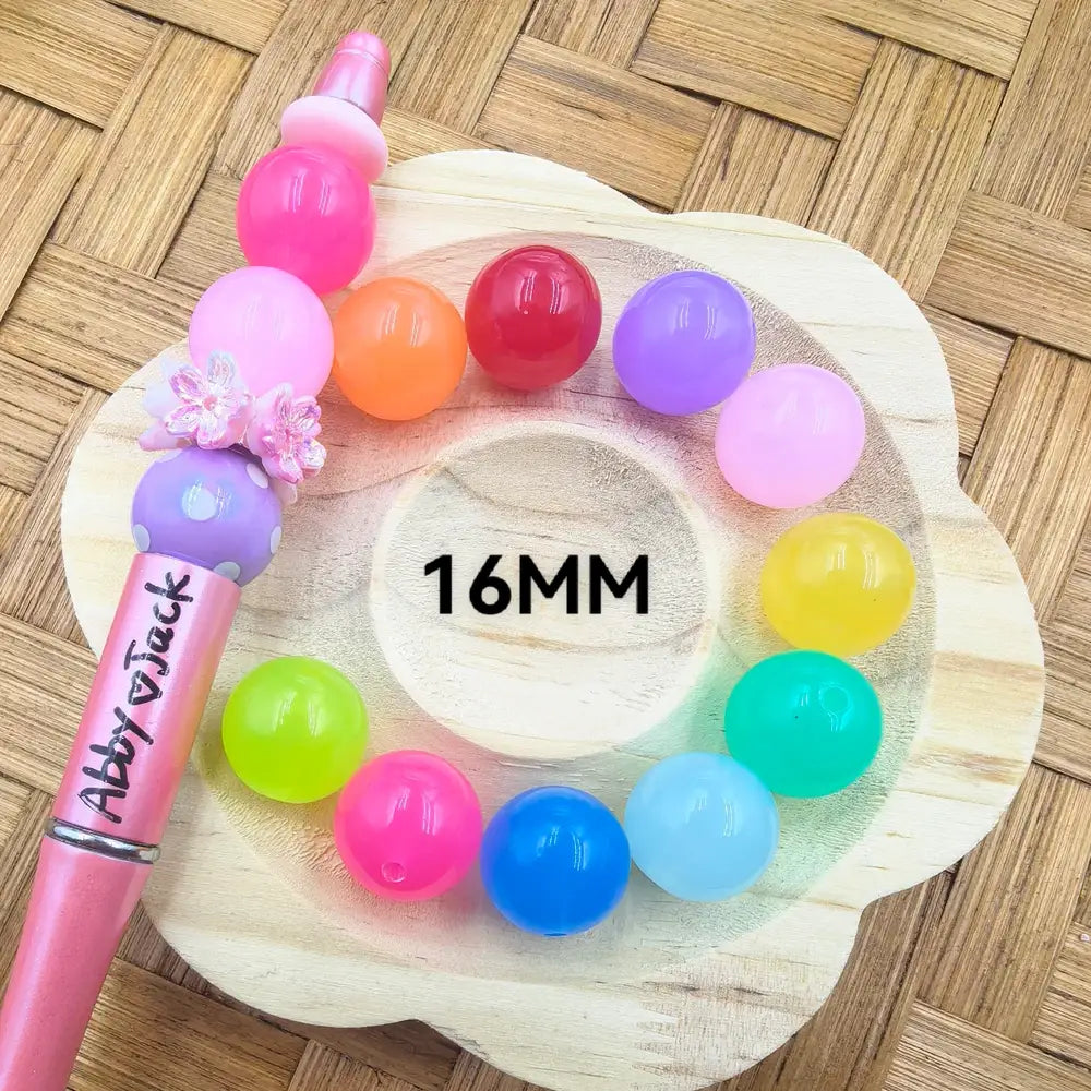 16MM Solid Color Acrylic Bead