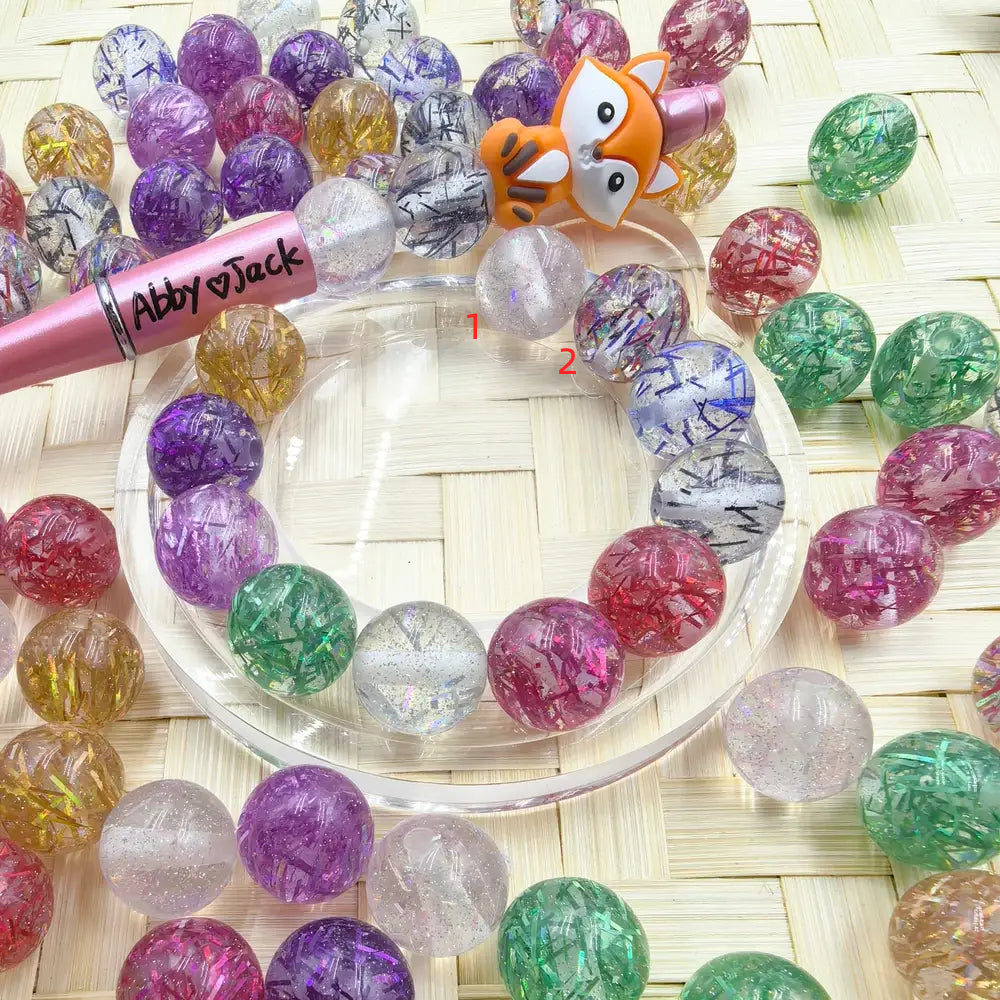 16MM Sparkling Acrylic Beads