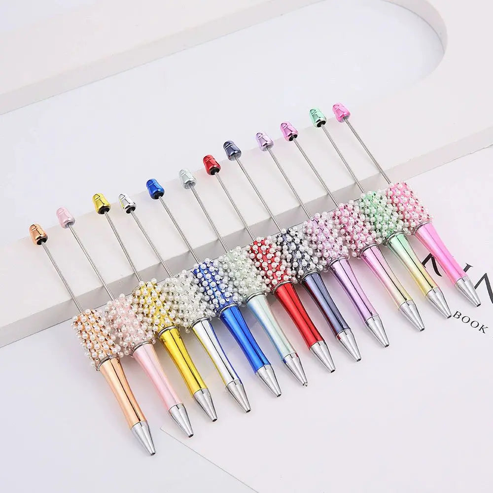 Beadable Pens in Metallic Colors with Rhinestones and Flatback Pearls