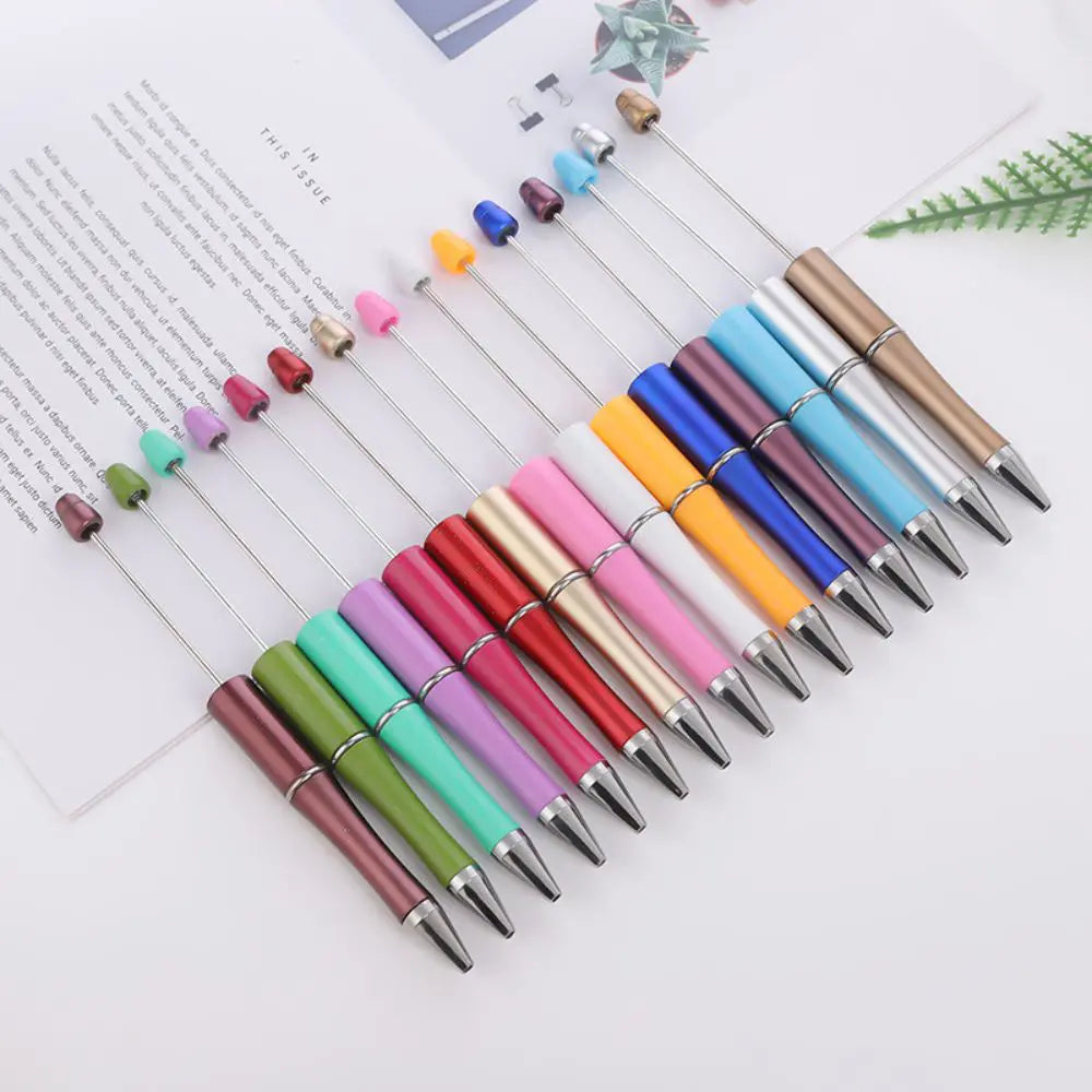 Plastic Beadable Pens in Solid, Ombre Gradient and Neon Colors