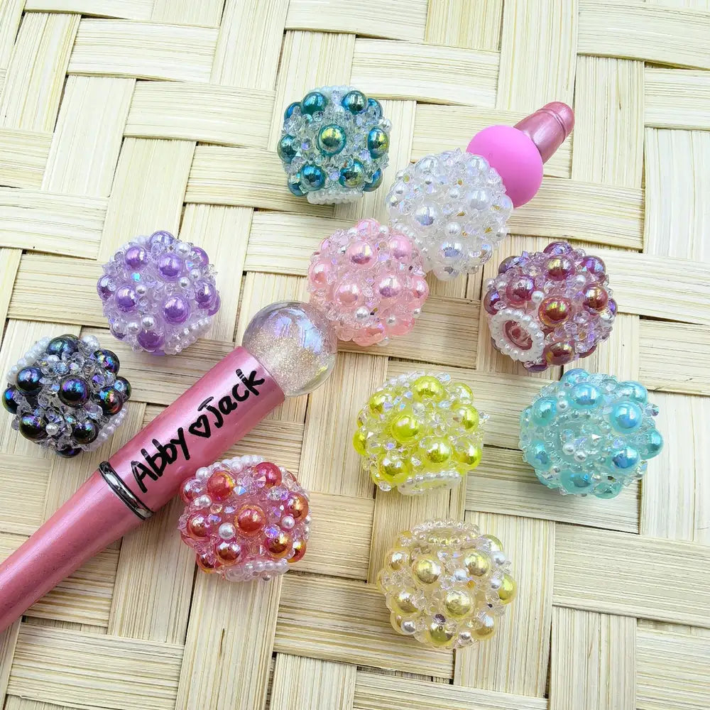 20MM Pearls Sugar Acrylic Rhinestone Beads