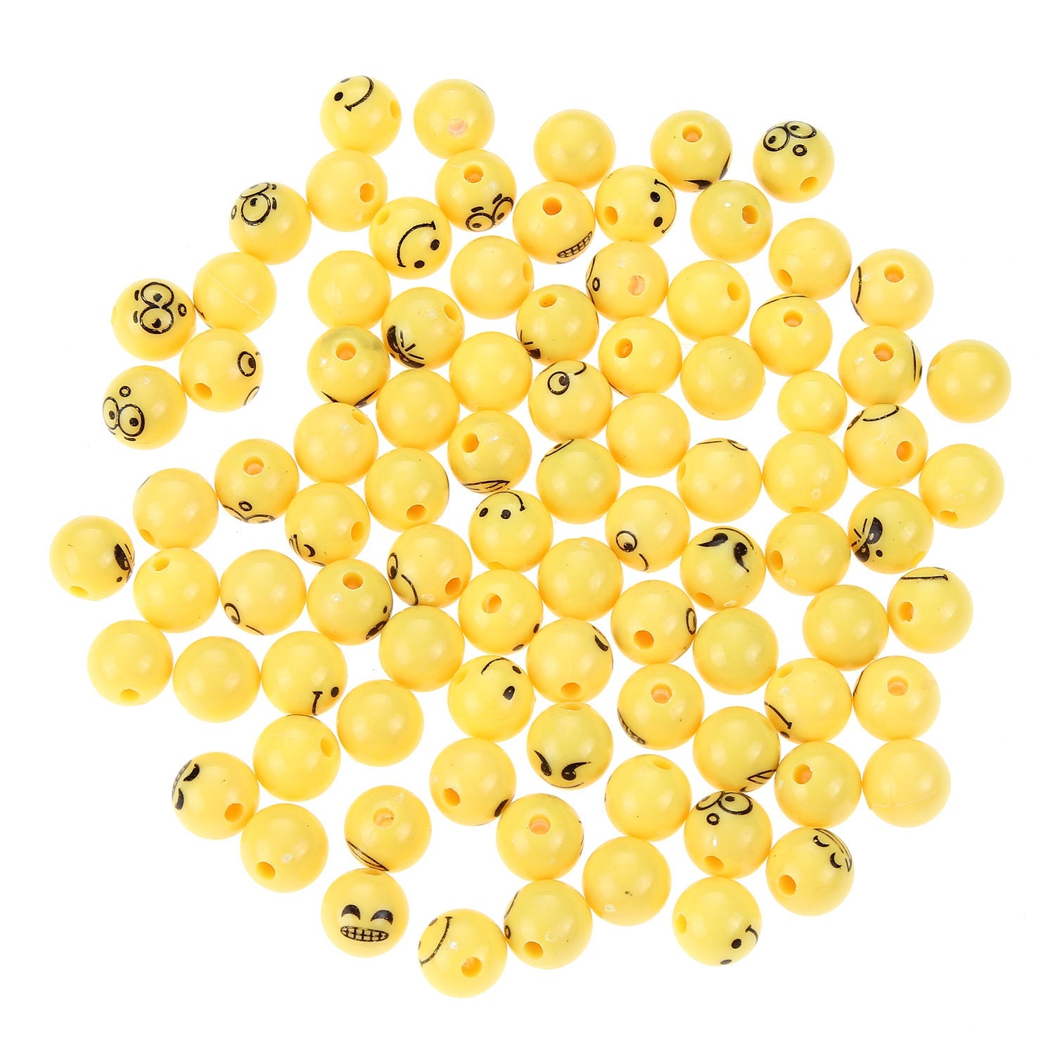 Creative Smiley Emoticons String Beads-100PCS
