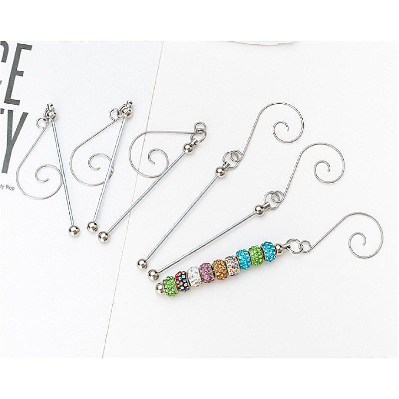 Creative Beaded Hook Christmas Tree DIY Decoration Items-10PCS