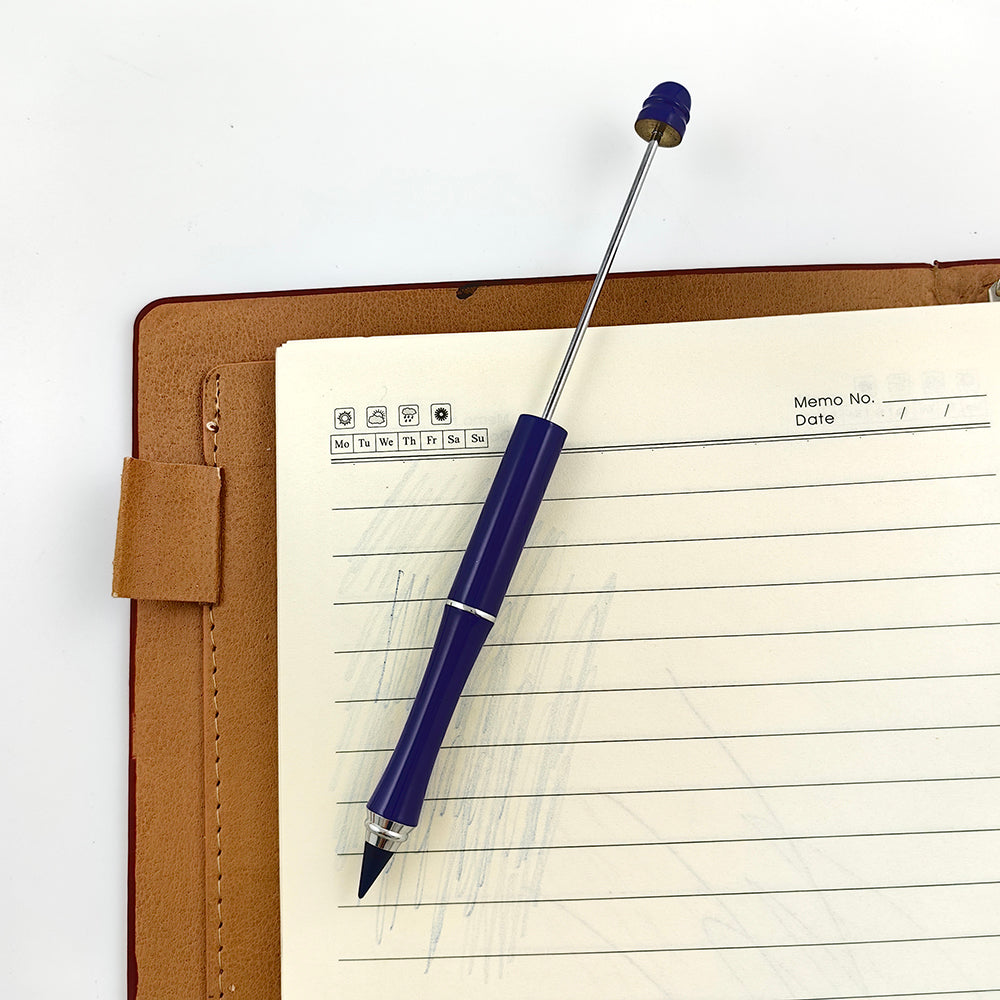 Creative Beadable Pencils Metal Colored Eternity With Eraser-2PCS