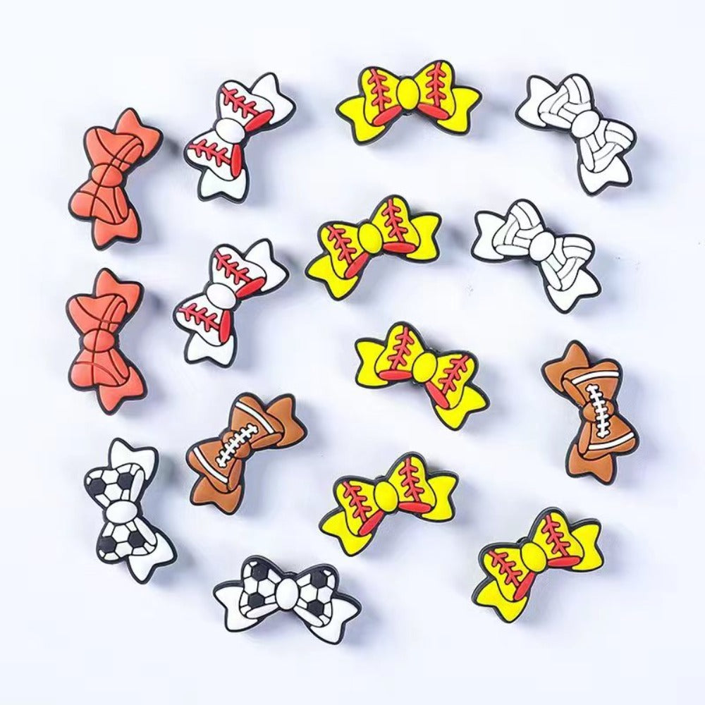 3D Cartoon Bowknot Ball Pattern Silicone Beads-10PCS