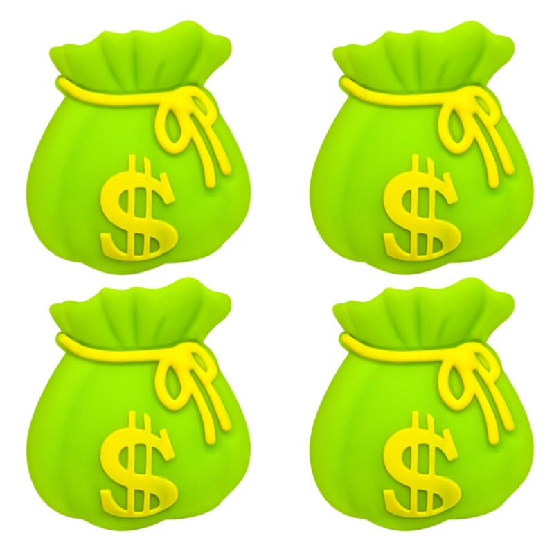 3D Cartoon Cute Money Silicone Beads-10PCS