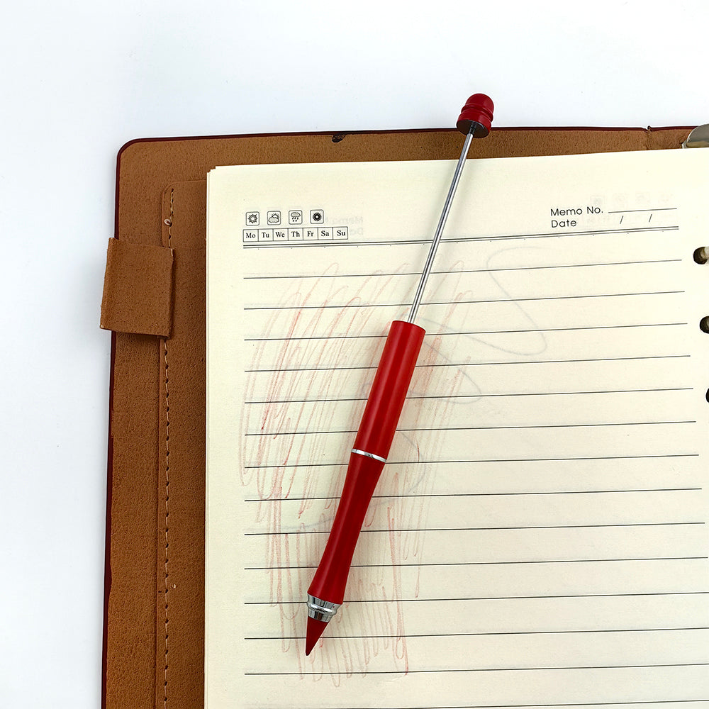 Creative Beadable Pencils Metal Colored Eternity With Eraser-2PCS