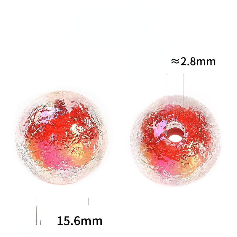 16mm Acrylic Cracked Beads-50PCS