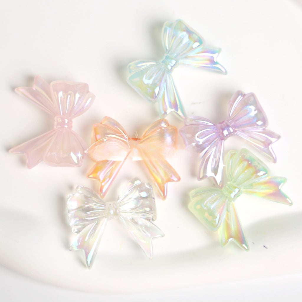 Starry Sky Bright Galaxy Bow Tie Diy Mobile Phone Chain Bag Pendant Jewelry-50PCS