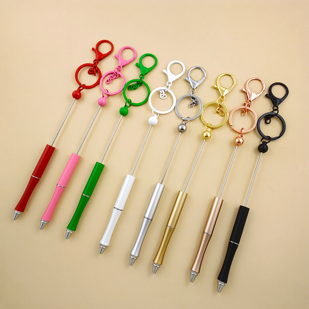 Creative Beadable Pens Handcrafts DIY Keychain Bar-2PCS
