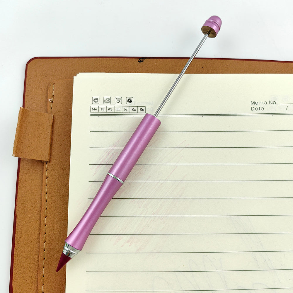 Creative Beadable Pencils Metal Colored Eternity With Eraser-2PCS