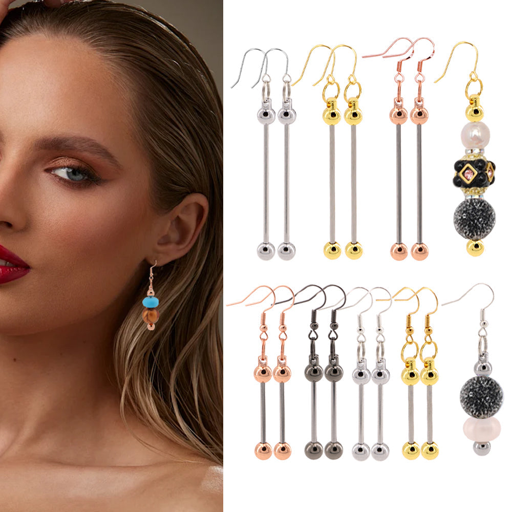 Creative Beadable Earrings DIY Short Beadable Bar-1 PAIR