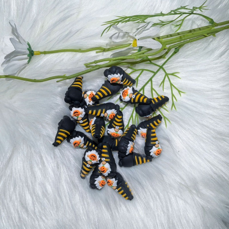 3D orange dwarf silicone cartoon beads-10PCS