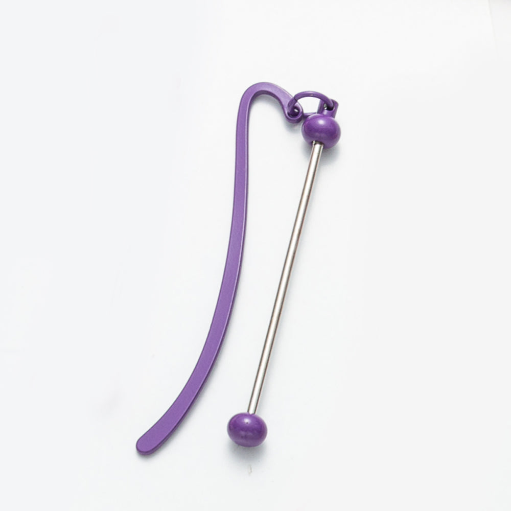 Creative Solid Color Beadable Bookmarks Metal DIY for Beadable Bar-2PCS