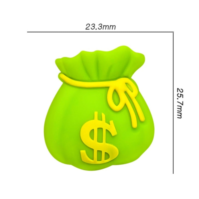 3D Cartoon Cute Money Silicone Beads-10PCS