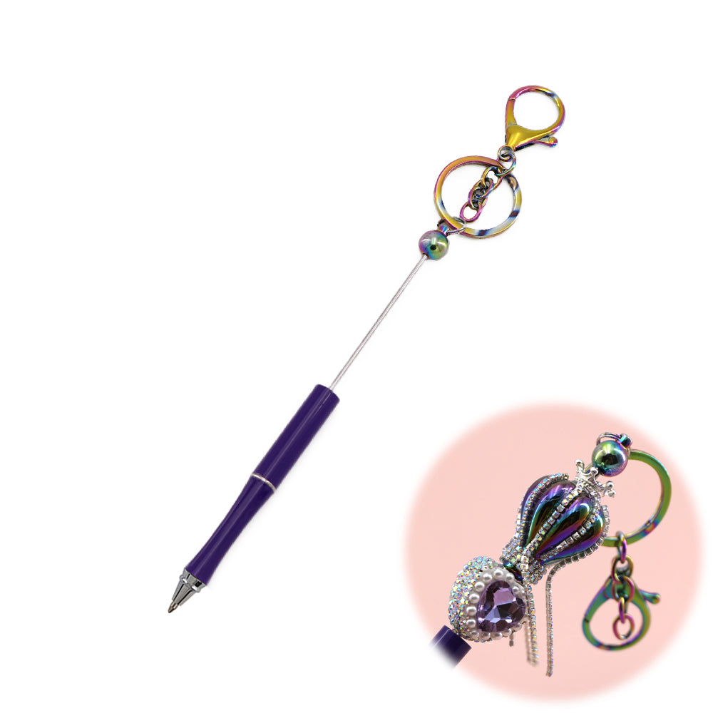 Creative Beadable Pens Handcrafts DIY Keychain Bar-2PCS