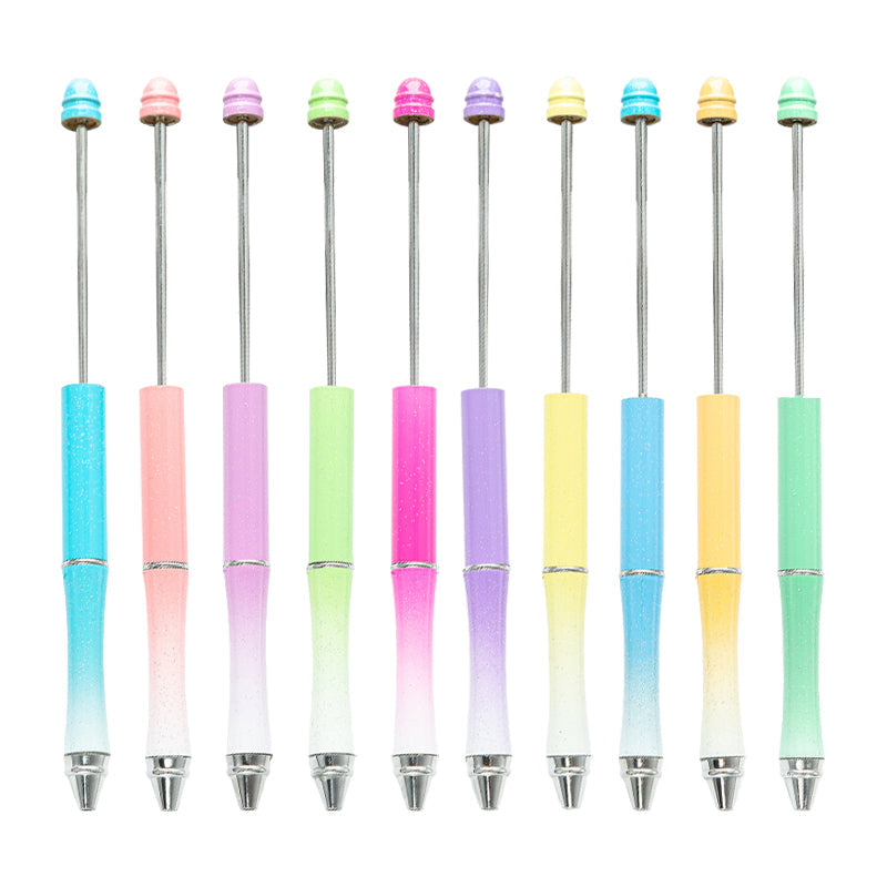 Creative Metal DIY Beadable Pen Ballpoint Pen-2PCS