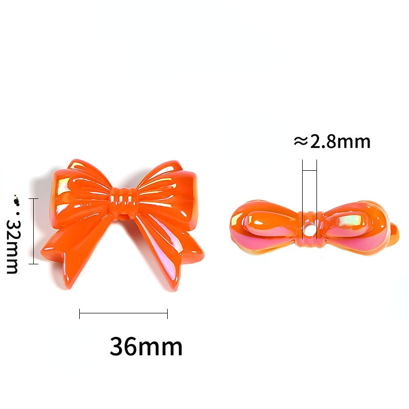 Creative Colored Acrylic Bow Beads-25PCS