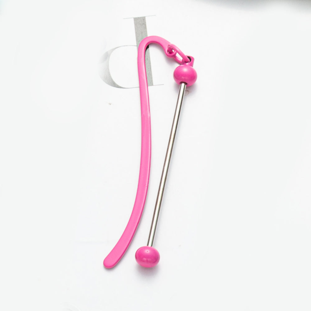 Creative Solid Color Beadable Bookmarks Metal DIY for Beadable Bar-2PCS