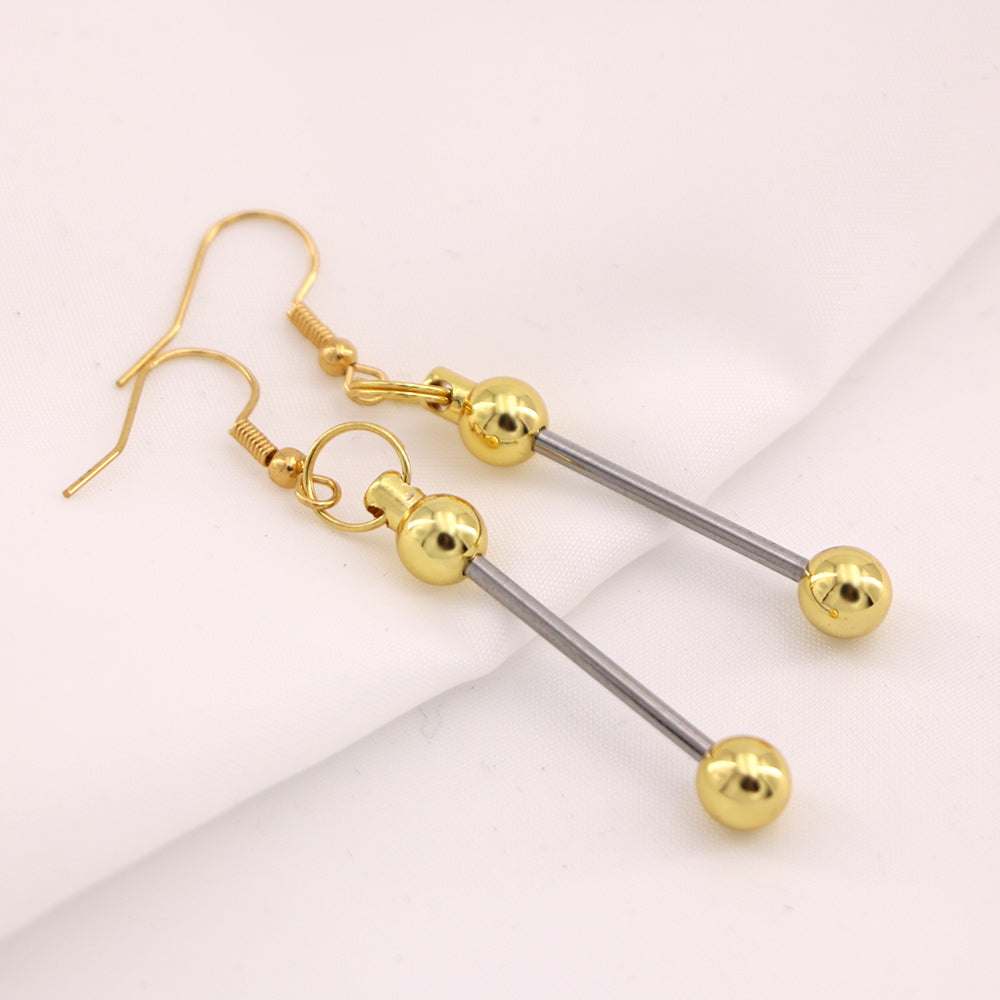 Creative Beadable Earrings DIY Short Beadable Bar-1 PAIR