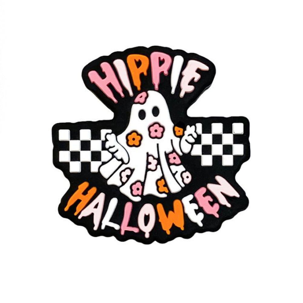 Cartoon Halloween Letters Flowers Ghost Silicone Beads-10PCS