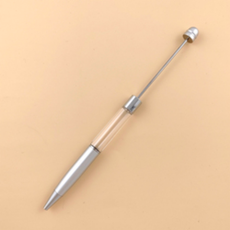 Beadable Pen Metal Colorful DIY for Beaded Pen Empty Tube Pen-2PCS