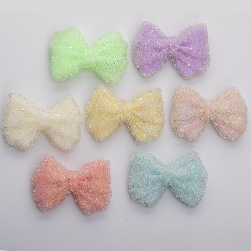 Acrylic Large Bow Tie, Sugar Bead String-2PCS