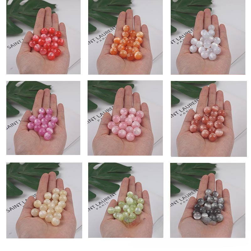 Creative 16mm Resin Imitation Colorful Opal Beads-50PCS