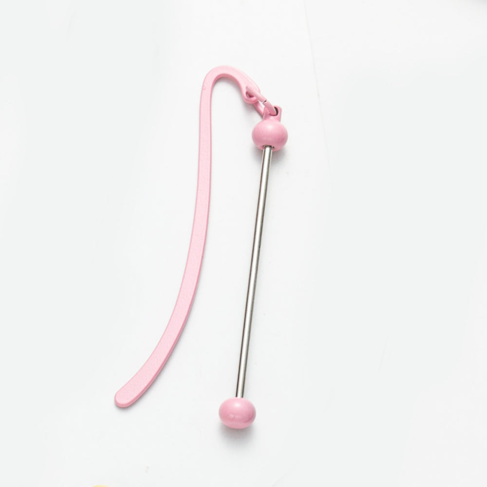 Creative Solid Color Beadable Bookmarks Metal DIY for Beadable Bar-2PCS