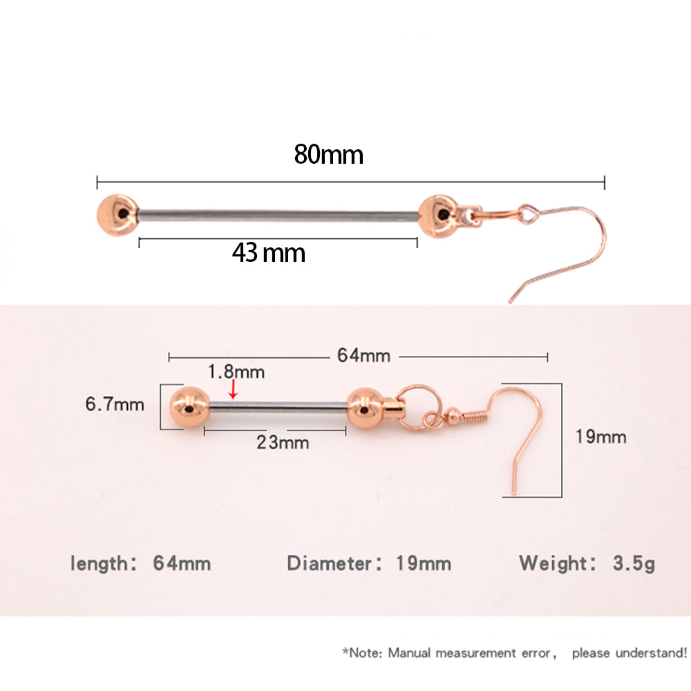 Creative Beadable Earrings DIY Short Beadable Bar-1 PAIR