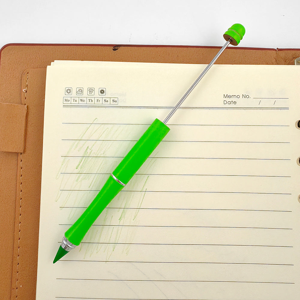 Creative Beadable Pencils Metal Colored Eternity With Eraser-2PCS