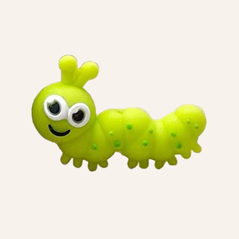 3D Cute Green Caterpillar Beads-10PCS