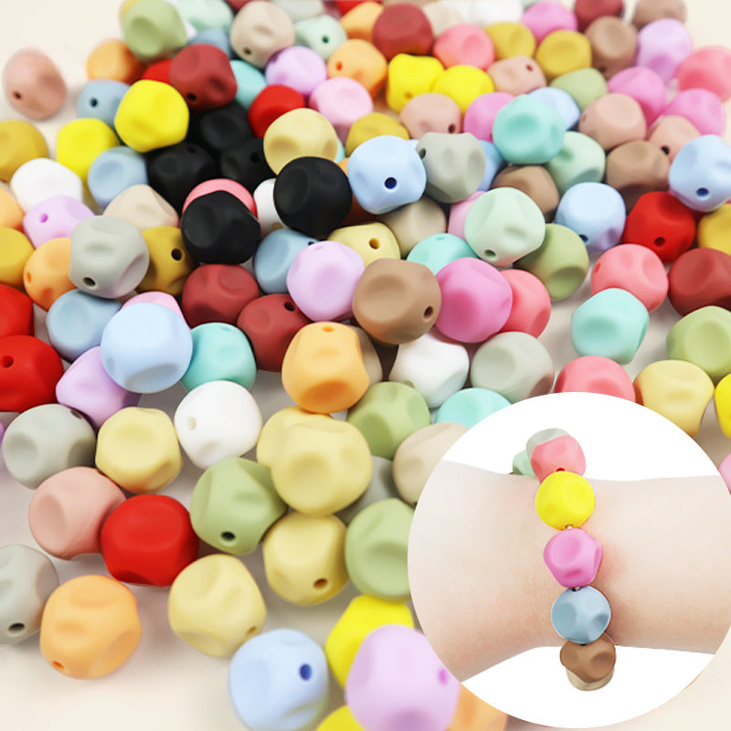 15mm Irregular Silicone Bead DIY Bead Pen Accessories-50PCS