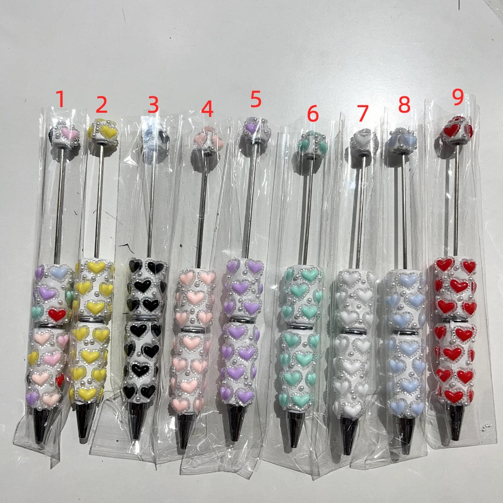 Heart Pearls Beadable Clay Pens