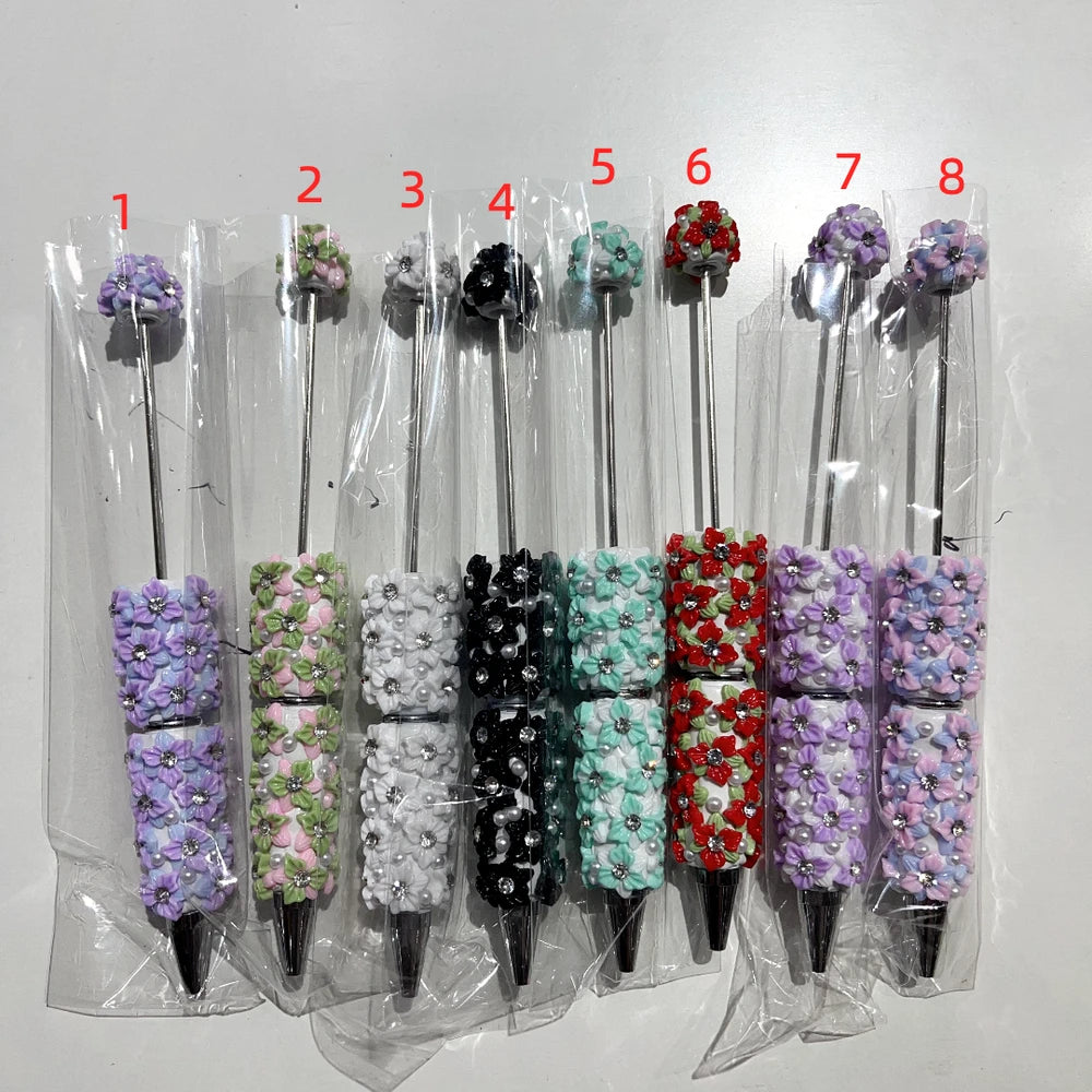 Flower Pearls Beadable Clay Pens