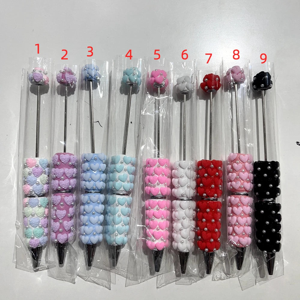 Heart Pearls Beadable Clay Pens