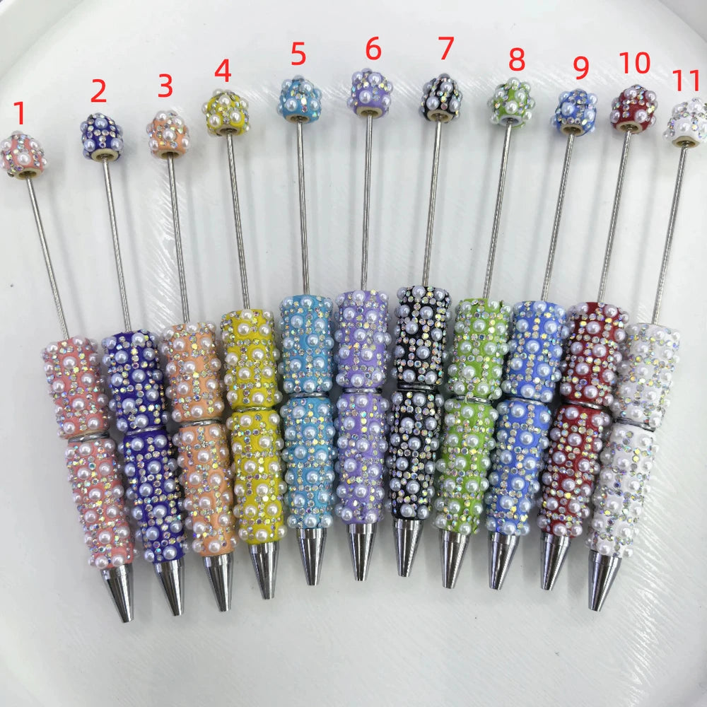 Beadable Pearl and Rhinestone Pens