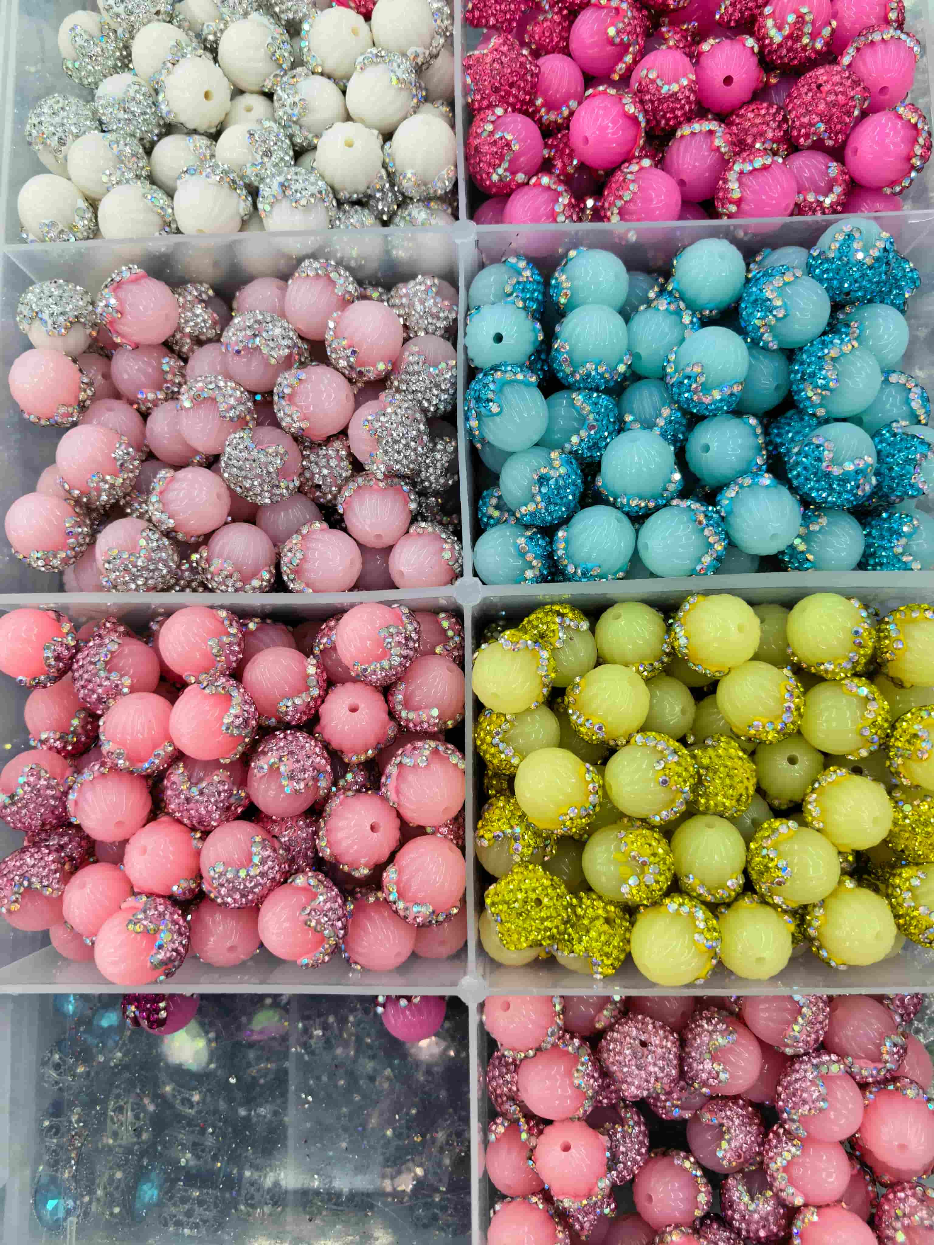 Jelly Acron Water Drop Rhinestone Acrylic DIY Fancy Beads