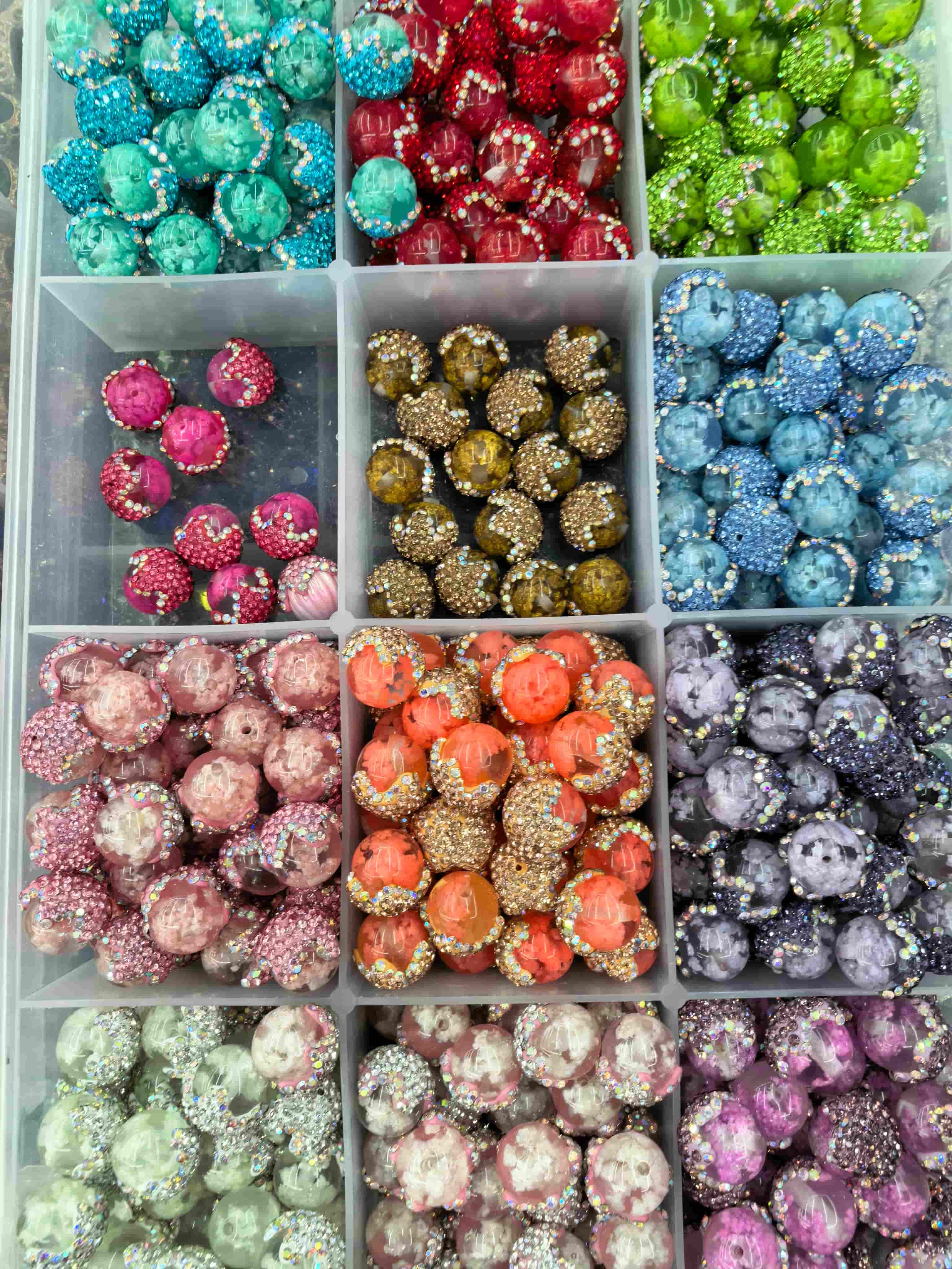 Cloud Acron Water Drop Rhinestone Acrylic DIY Fancy Beads