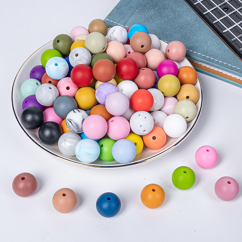 Creative 15mm Silicone Beads-50PCS