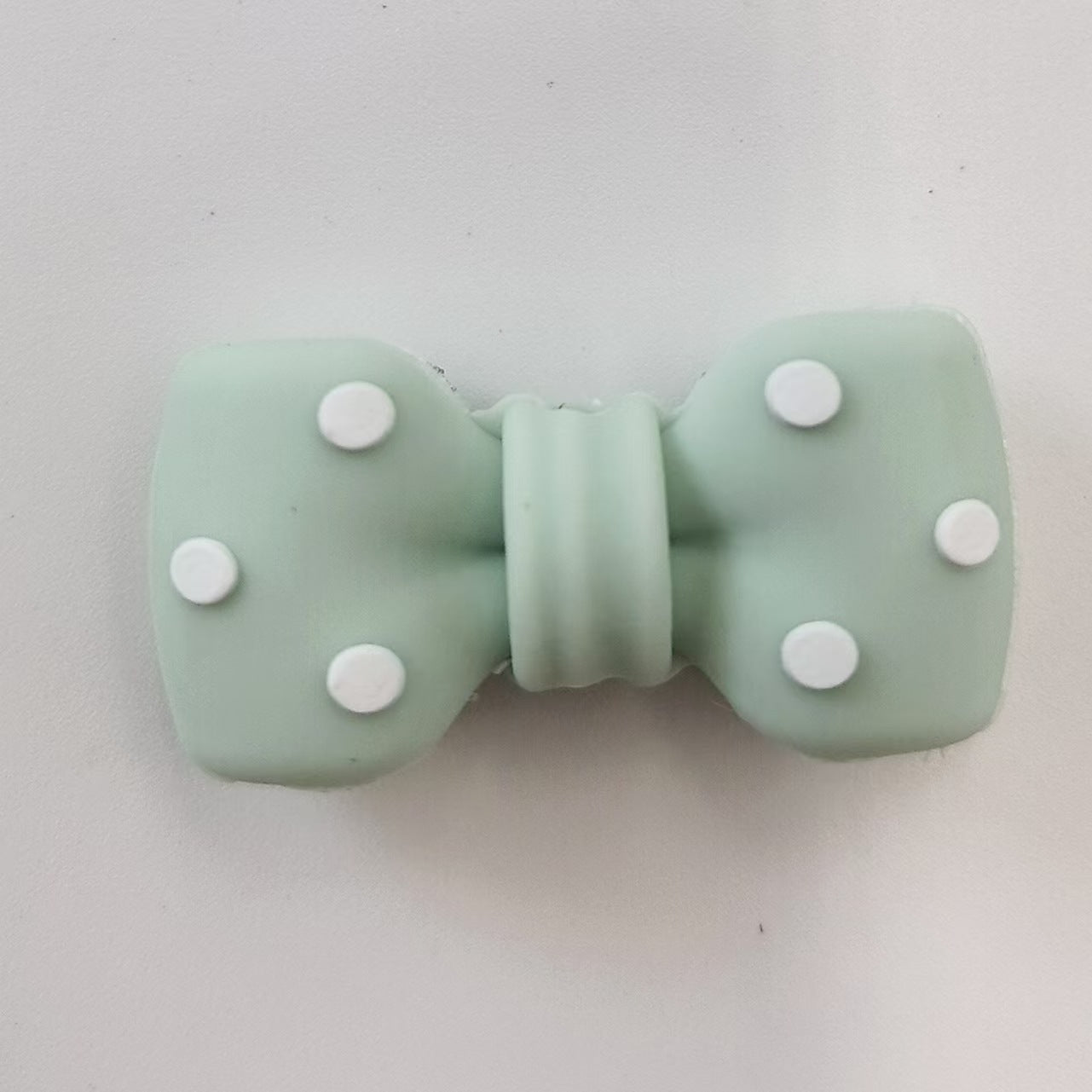 3D Black Dot Red Dot Bow New Three-dimensional Silicone Cute Cartoon DYI Beads-10PCS