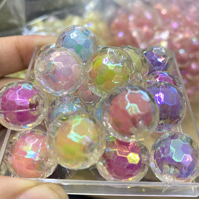 AB Colorful Earth Round Beads-50PCS