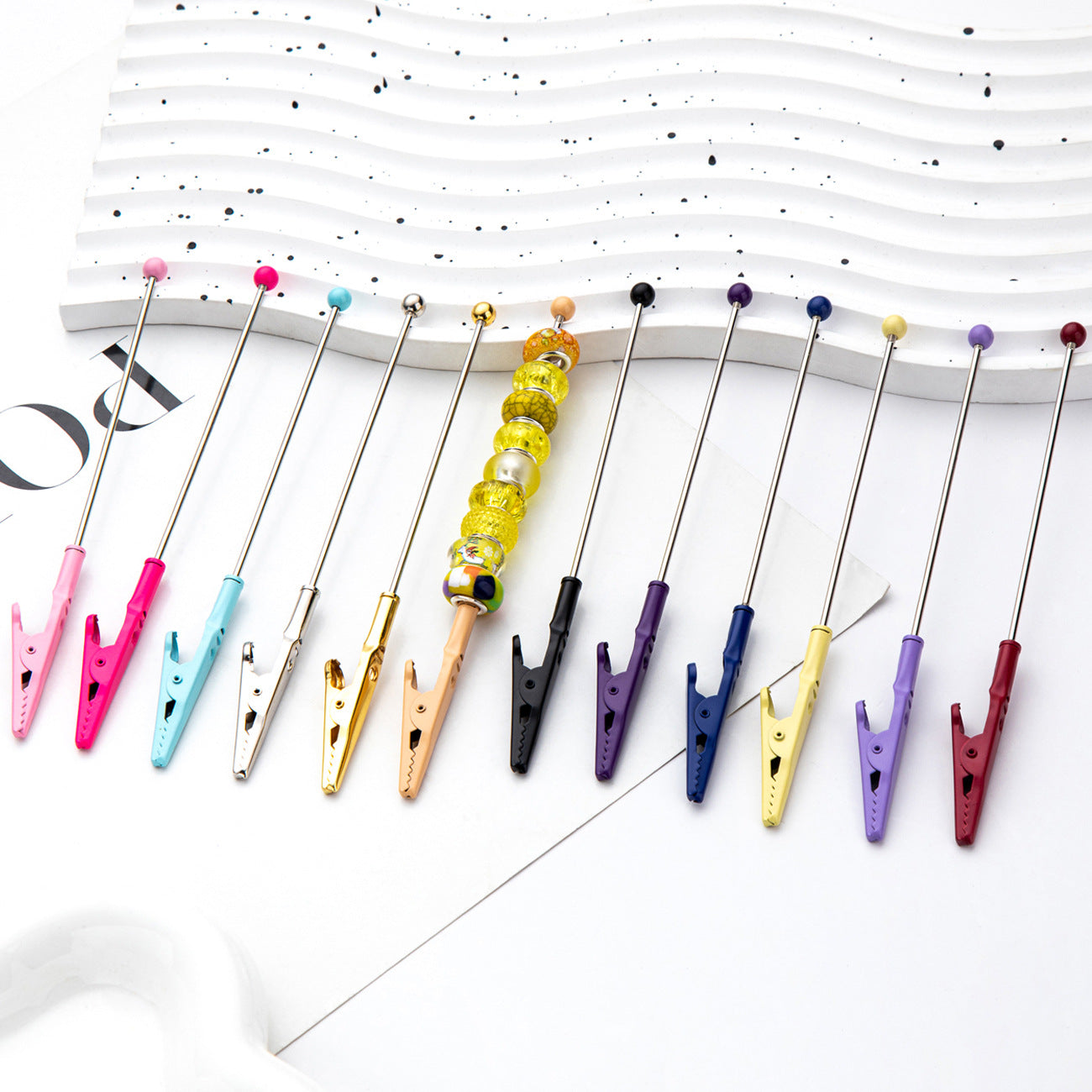 Creative Beadable Alligator Clips ATM Card Taker-2PCS