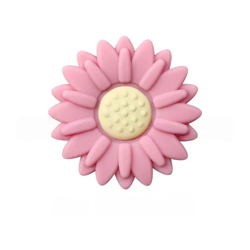 Flatback Little Daisy Silicone Focal Beads for DIY Pens Keychains